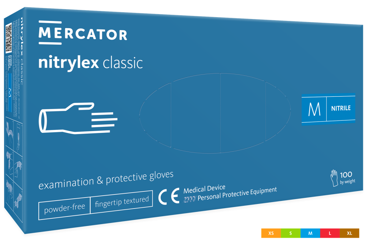 Nitrylex classic balti nitrila cimdi a100