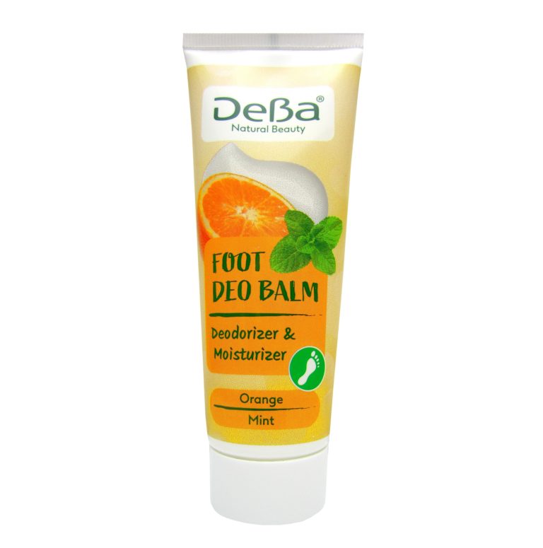 DeBa Natural Beauty Mint & Orange mitrinošs un mīkstinošs pēdu krēms