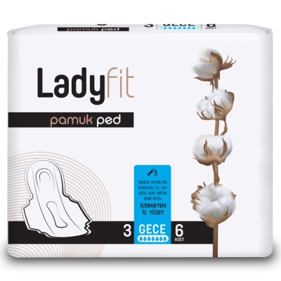 Lady Fit Cotton Sanitary Pads (Night)