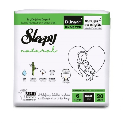 Sleepy Natural XL Pants Diapers for Children (20 pcs)