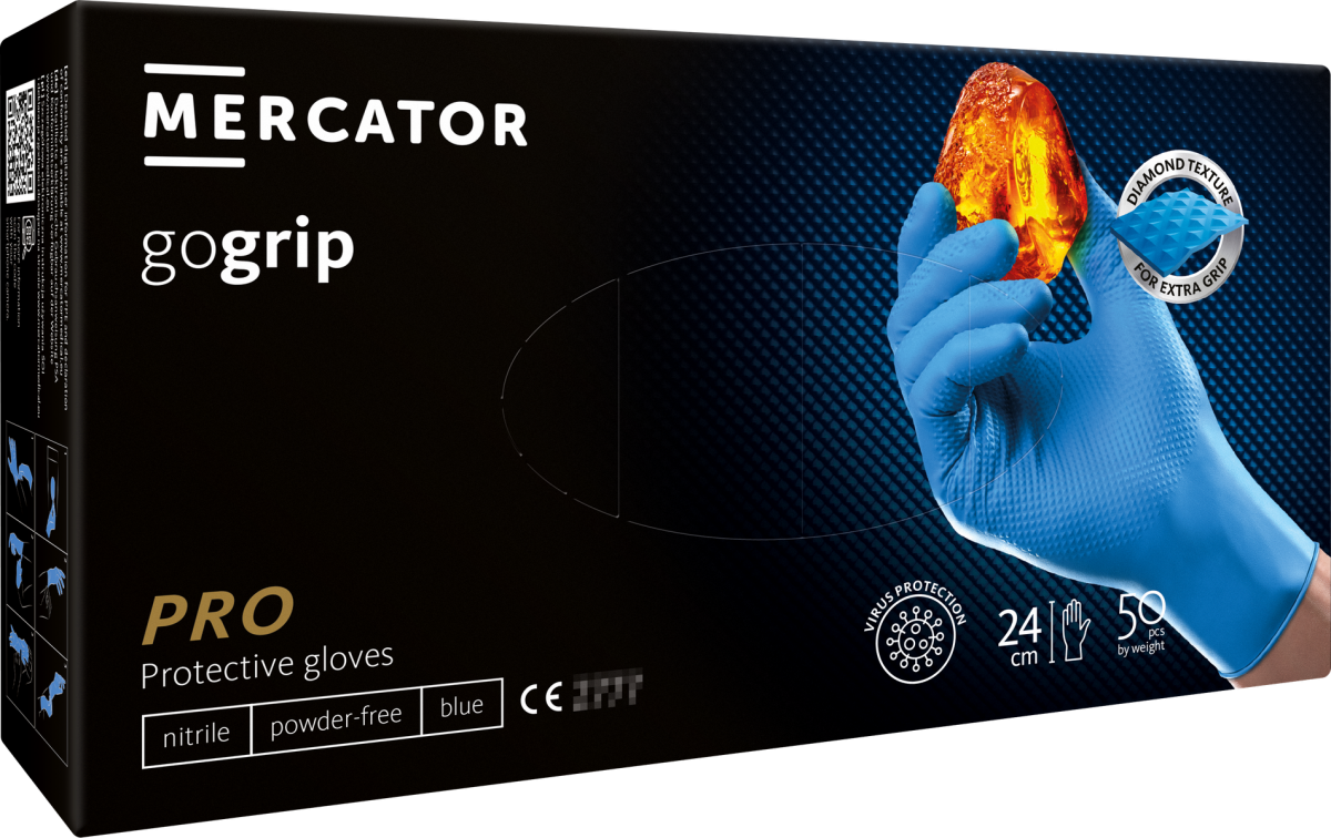 MERCATOR gogrip zili nitrila cimdi