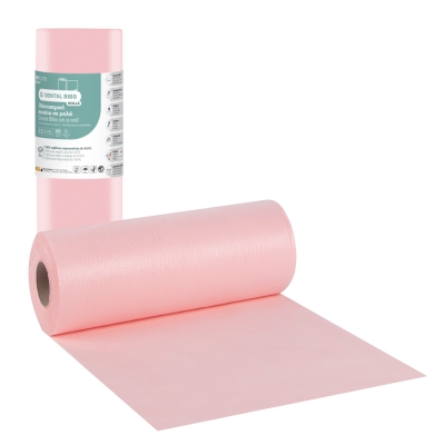 Dental Bibs on a Roll Soft Care 29 x 38cm pink (132 pcs)