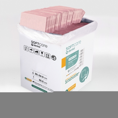 Dental Bibs Soft Care Standard 2ply pink (500 pcs)