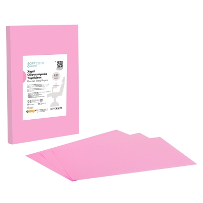 Soft Care Dental Tray paper 18 x 28 cm - Pink (250 pcs)