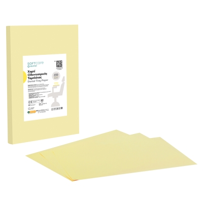 Soft Care Dental Tray paper 18 x 28 cm - Yellow (250 pcs)