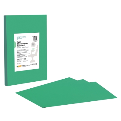 Soft Care Dental Tray paper 18 x 28 cm - Green (250 pcs)