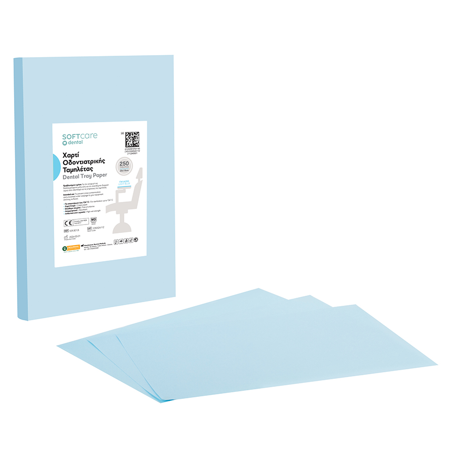 Soft Care Dental Tray paper 18 x 28 cm - Light Blue (250 pcs)