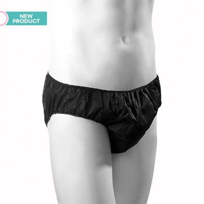 Men's underwear Soft Care Slip non-woven Black (100 pcs)